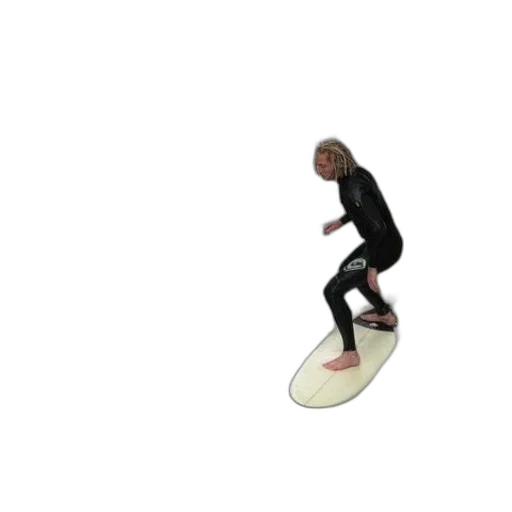 3d render, surfer, black, wetsuit transparent PNG cut-out
