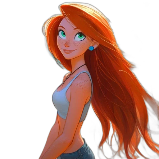dress, hair, cartoon, concept art transparent PNG cut-out