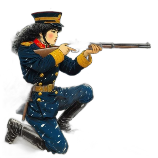 weapon, staff, jacket, concept art transparent PNG cut-out