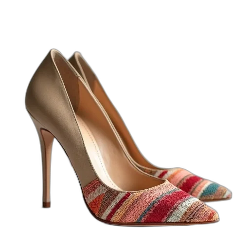 shoes, earth tones, pair, high-heeled transparent PNG cut-out
