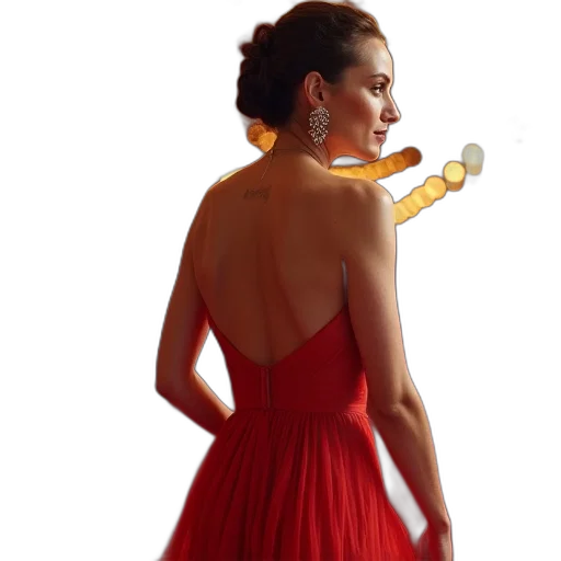 dress, jewelry, staff, crown transparent PNG cut-out