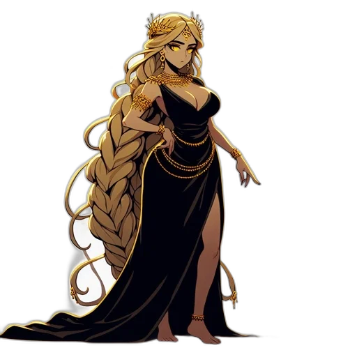 dress, concept art, fantasy art, comic book art transparent PNG cut-out