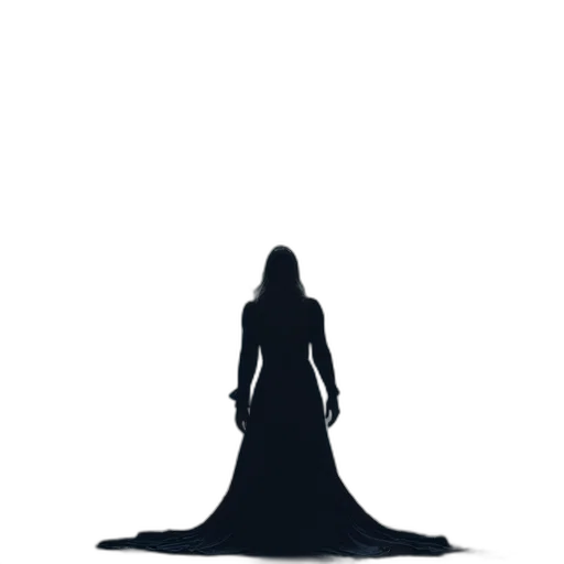 dress, staff, hair, crown transparent PNG cut-out