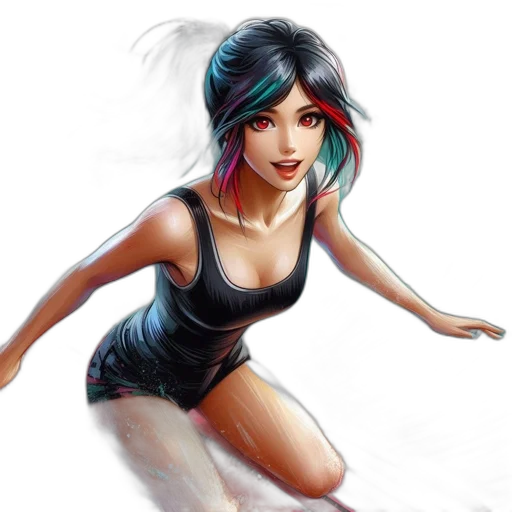 fantasy art, concept art, comic book art, photorealistic transparent PNG cut-out