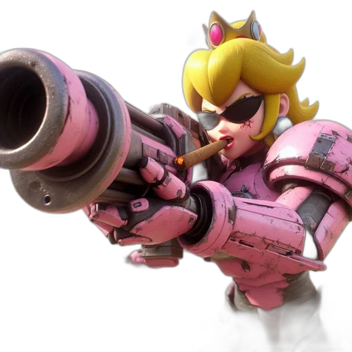 weapon, concept art, 3d render, unusual transparent PNG cut-out