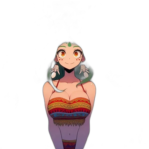 dress, creature, jewelry, staff transparent PNG cut-out