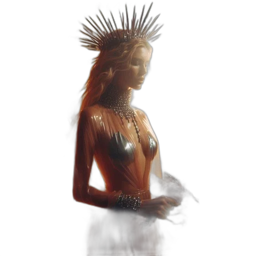 jewelry, crown, hair, staff transparent PNG cut-out