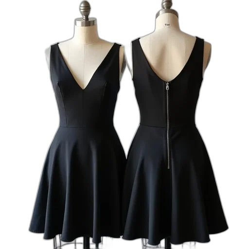 dress, dark, monochrome, black transparent PNG cut-out