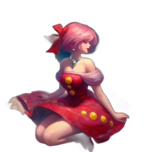 dress, staff, crown, flower transparent PNG cut-out