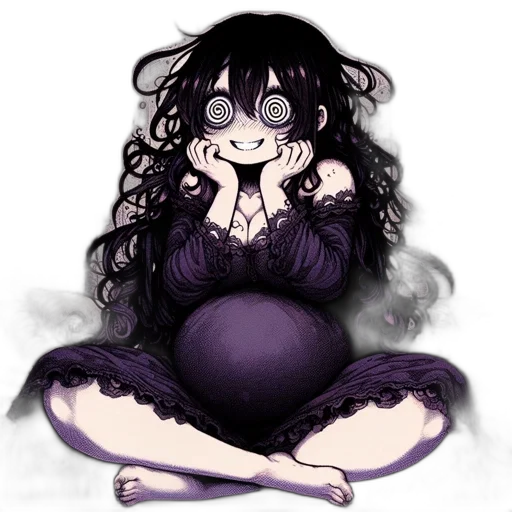 creature, dress, mask, hair transparent PNG cut-out
