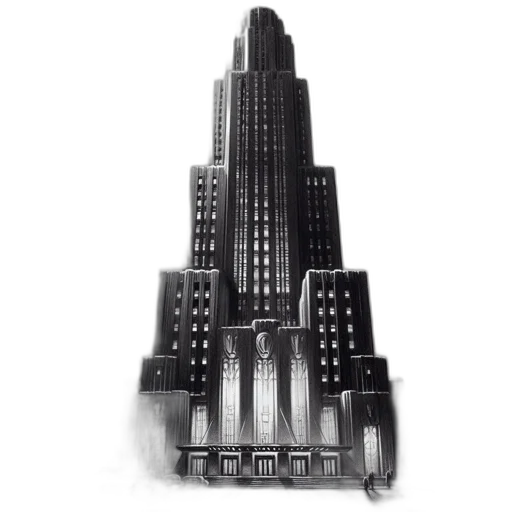 building, concept art, 3d render, photorealistic transparent PNG cut-out
