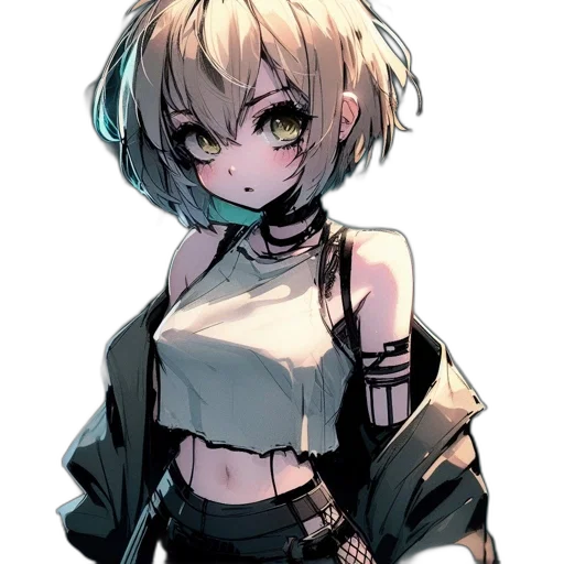 jacket, robot, weapon, staff transparent PNG cut-out