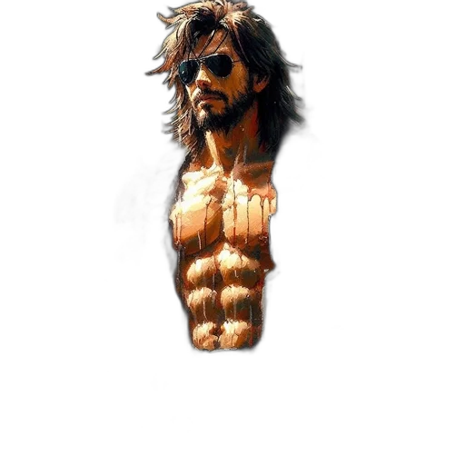weapon, hair, jacket, animal transparent PNG cut-out