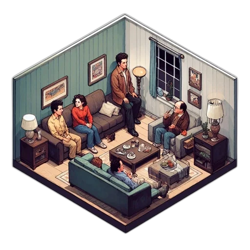 furniture, pixel art, concept art, 3d render transparent PNG cut-out