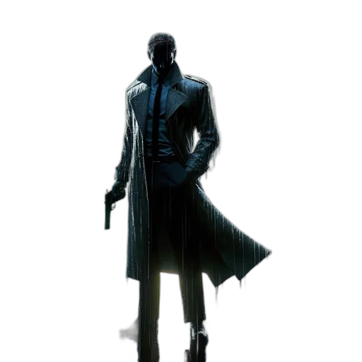 jacket, staff, sword, weapon transparent PNG cut-out