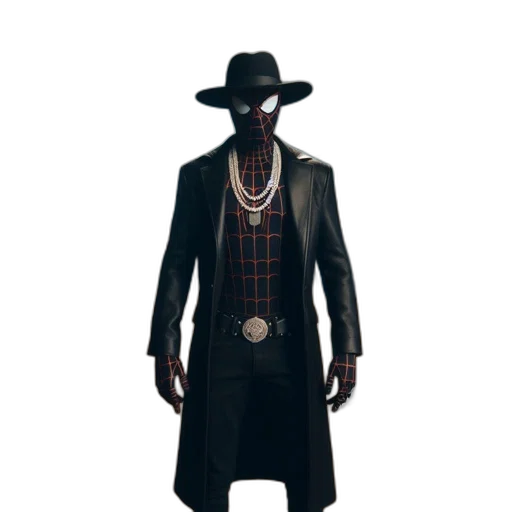 jacket, hat, mask, staff transparent PNG cut-out