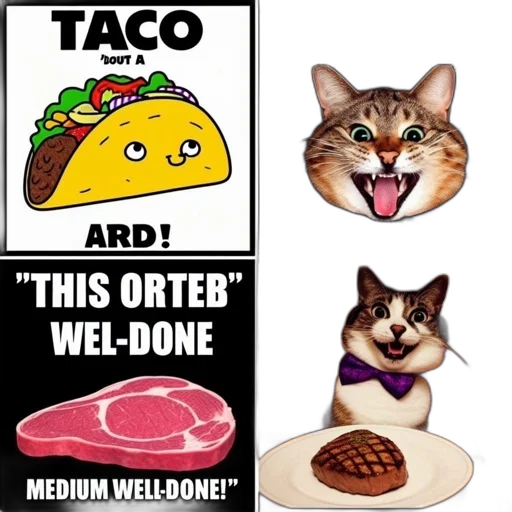food, hat, comic, playful transparent PNG cut-out
