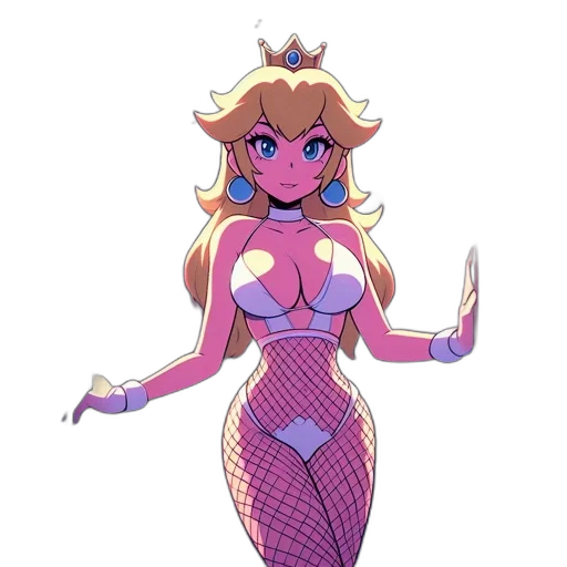 dress, crown, pixel art, vaporwave transparent PNG cut-out