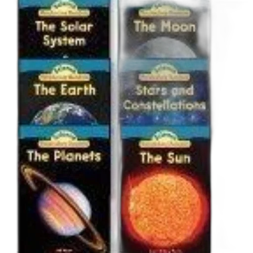outer space, set, educational, booklets transparent PNG cut-out