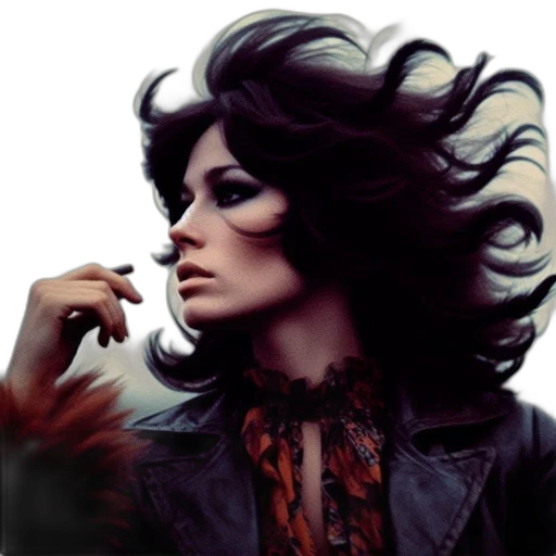 hair, jacket, face, photorealistic transparent PNG cut-out