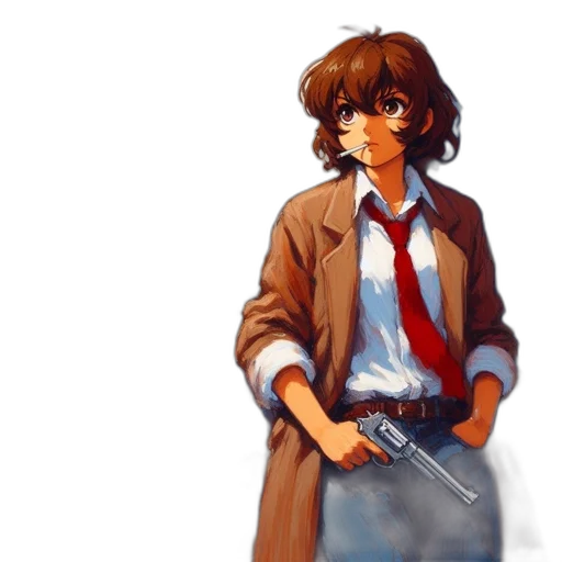 jacket, staff, weapon, sword transparent PNG cut-out