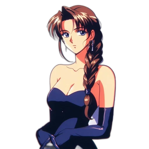 dress, pixel art, anime, vaporwave transparent PNG cut-out