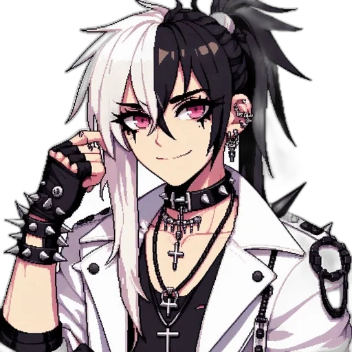 staff, anime, pixel art, cartoon transparent PNG cut-out