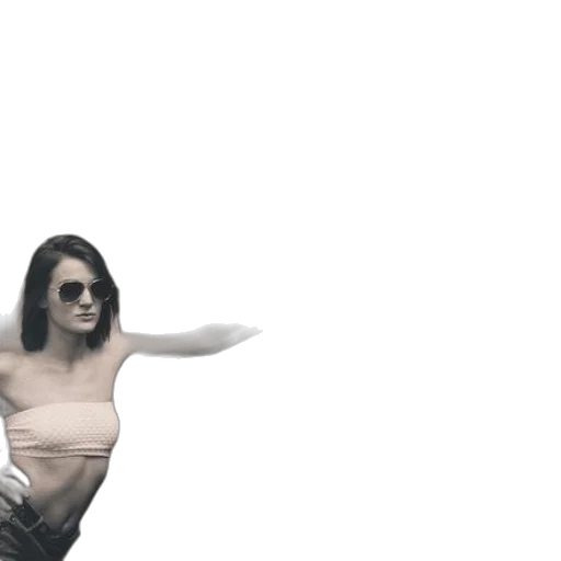vaporwave, woman, sunglasses, crop transparent PNG cut-out