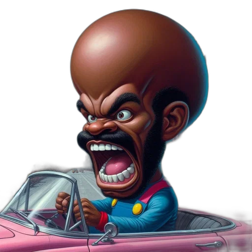 car, face, hair, creature transparent PNG cut-out