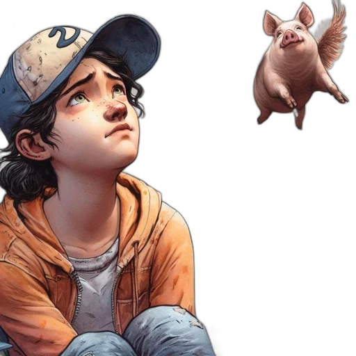 hat, concept art, comic book art, photorealistic transparent PNG cut-out