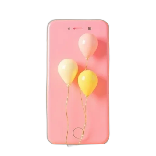 3d render, pastel, picture, phone transparent PNG cut-out