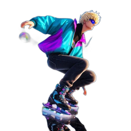 jacket, shoes, weapon, staff transparent PNG cut-out
