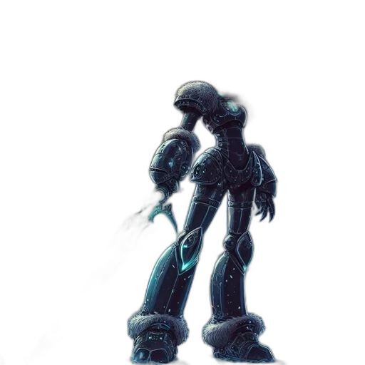 robot, weapon, staff, sword transparent PNG cut-out