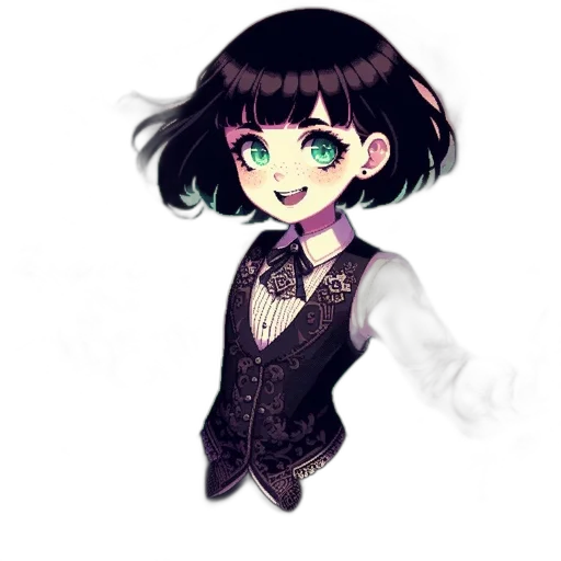 dress, staff, creature, mask transparent PNG cut-out