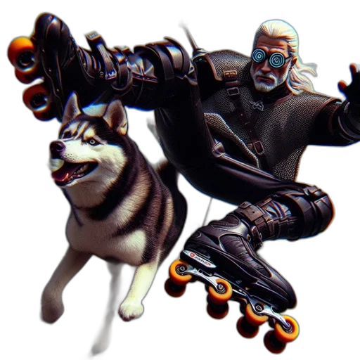 animal, concept art, cyberpunk, 3d render transparent PNG cut-out