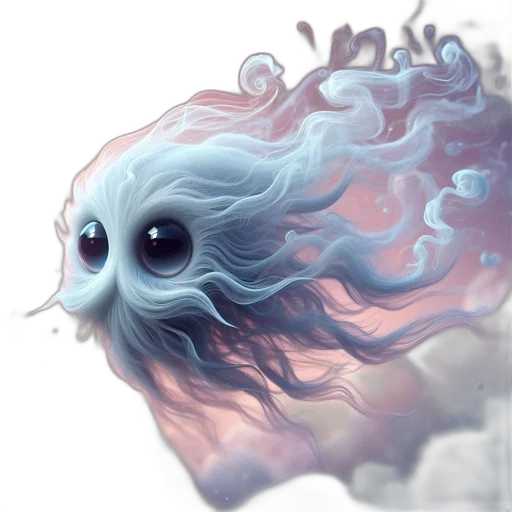 creature, dragon, hair, face transparent PNG cut-out