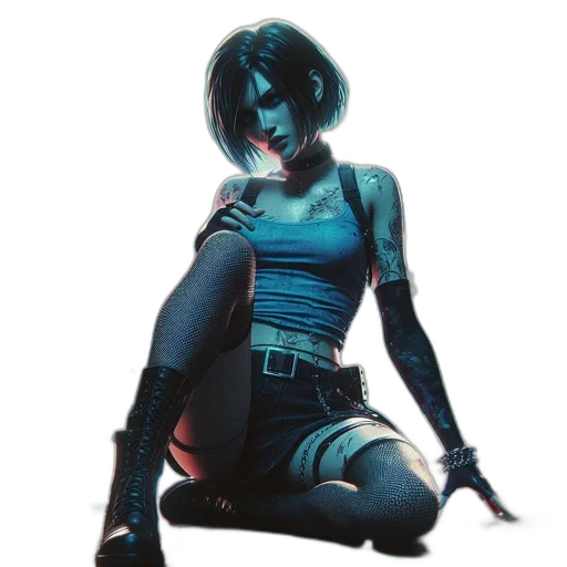 comic book art, cyberpunk, concept art, fantasy art transparent PNG cut-out