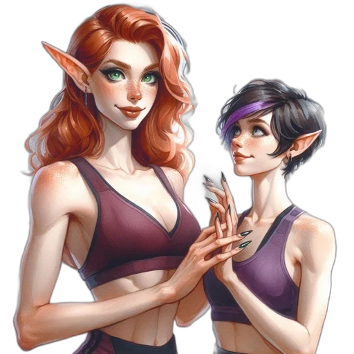 fantasy art, concept art, watercolor, pixel art transparent PNG cut-out
