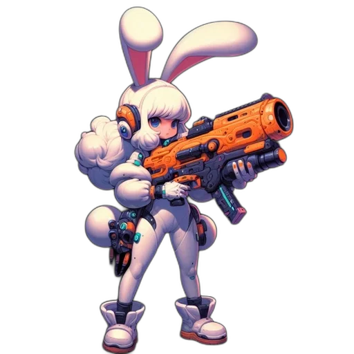 weapon, robot, animal, pixel art transparent PNG cut-out