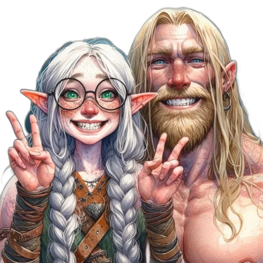 fantasy art, concept art, comic book art, watercolor transparent PNG cut-out