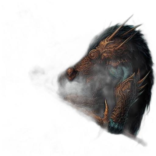 dragon, mask, creature, animal transparent PNG cut-out