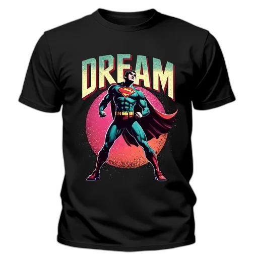 comic book art, black, t-shirt, colorful transparent PNG cut-out
