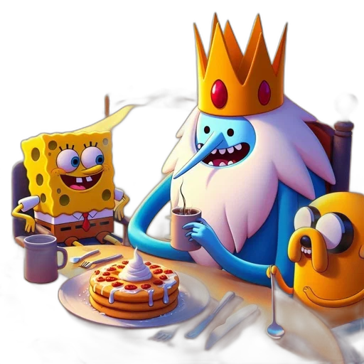 crown, food, concept art, 3d render transparent PNG cut-out