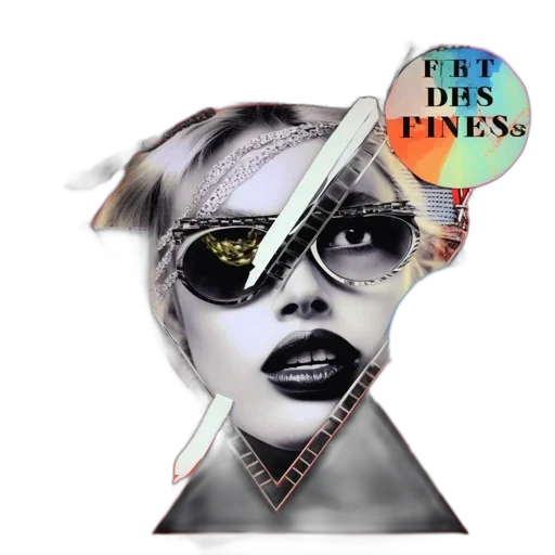 collage, woman, wearing, sunglasses transparent PNG cut-out