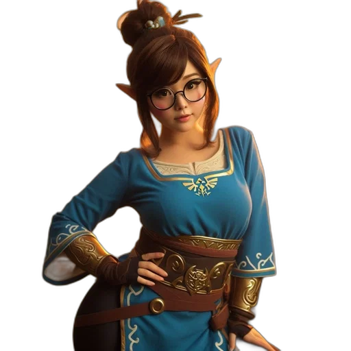 staff, dress, crown, concept art transparent PNG cut-out
