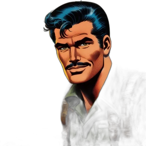 face, hair, staff, comic book art transparent PNG cut-out