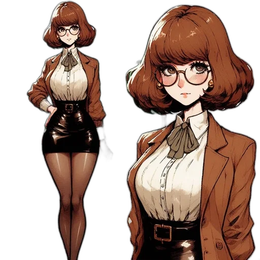 jacket, dress, staff, concept art transparent PNG cut-out