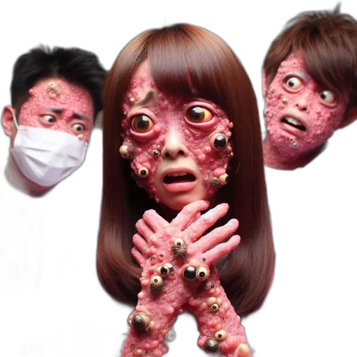 mask, creature, face, 3d render transparent PNG cut-out