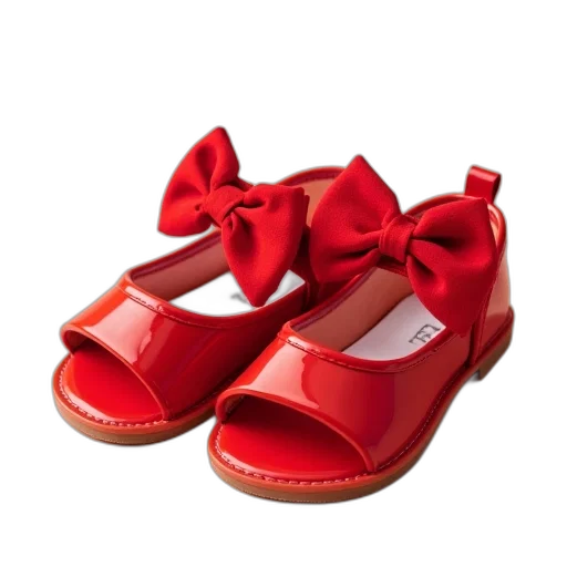 shoes, 3d render, red, patent transparent PNG cut-out