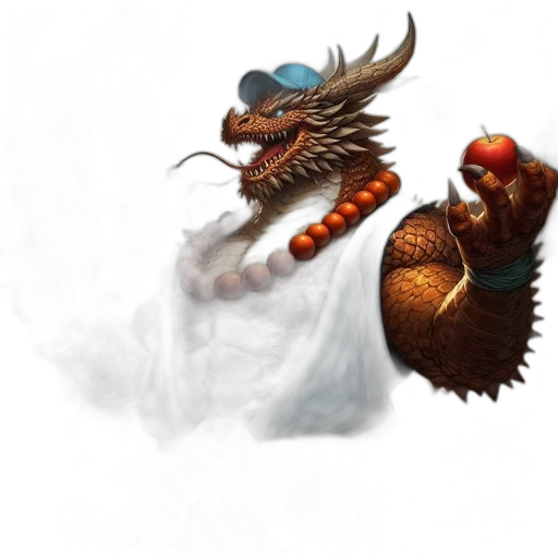 dragon, creature, staff, concept art transparent PNG cut-out